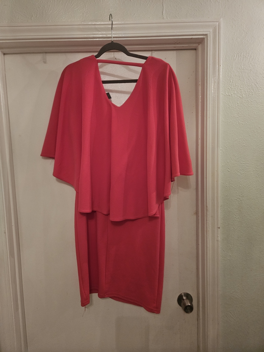 Ashley Stewart Coral Capelet Midi Dress